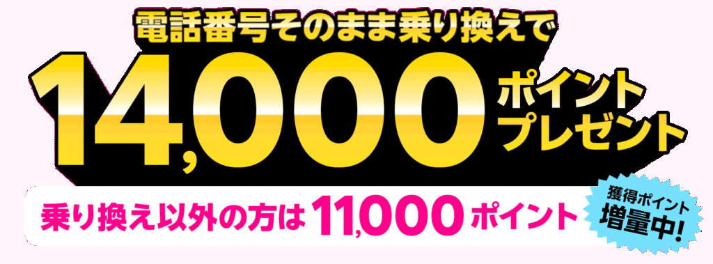最大14,000ポイントプレゼント!